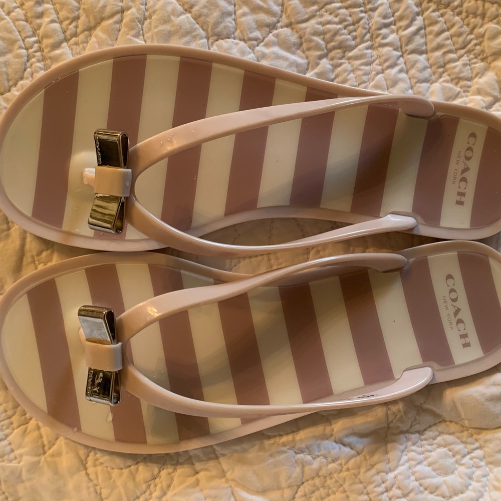 Adorable Coach Flip Flops